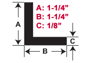 5569 (1-1/4" x 1-1/4" x 1/8") Angle