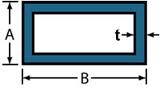NYM3154 1"x 6" x 1/8" Rectangular Tube SHARP CORNERS